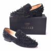 BLACK LOAFER BLACK RIVET AND SPIKES - FERUCCI display picture 3