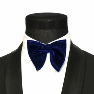 Blue Velvet Oversized Bow Tie