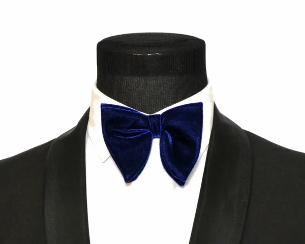 Blue Velvet Oversized Bow Tie