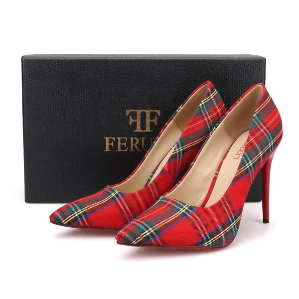 Red Scottish Pump High Heels